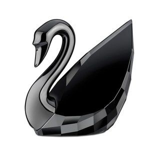 Swarovski Black Jet Crystal Figurine BLACK SWAN Large